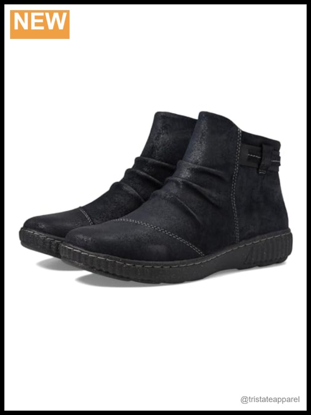 Clarks Women's Caroline Derby Ankle Bootie Faux Leather Zip Closure